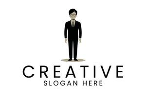 Business man template for company corporate identity and branding use vector