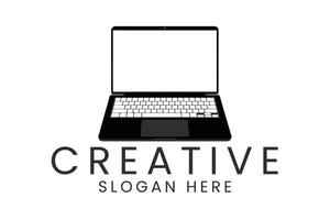 Laptop computer mockup graphic for creative business branding and work vector