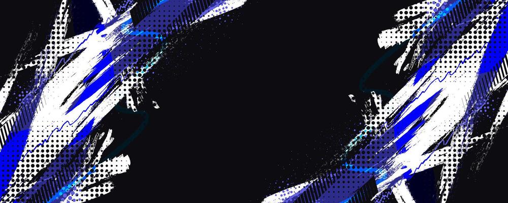 Abstract Sport Background with Orange and Yellow Brush Strokes and Halftone Style