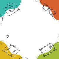 Summer holiday square background with copy space for text vector