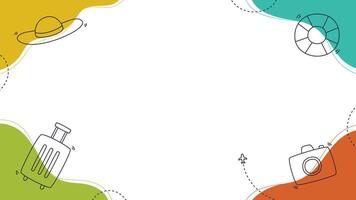 Horizontal travel and summer holiday copy space background vector