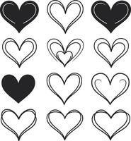 Modern Love Heart Icon Collection for Digital Creatives vector