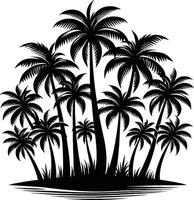 Exotic Palm Tree Images for Digital and Print Use vector