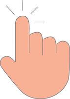 A hand with a finger pointing up vector
