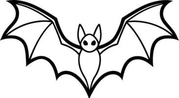 Illustration of Bat Flying with Wings Wide Open vector