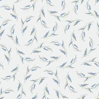Seamless pattern with stems and leaves of convolvulus. Template with bindweed plant for fashion prints. Light gray background. vector