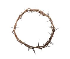 Crown of thorns casting distinct shadow, creating a symbolic easter image of suffering, sacrifice, and remembrance good friday cutout isolated on a transparent background png