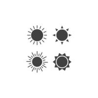 Sun Icon Collection Elements Set Stock Image. vector