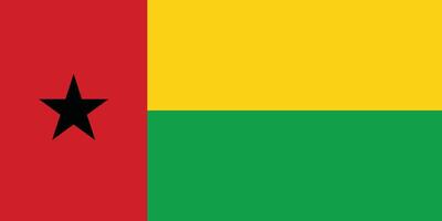 Guinea Bissau Flag Stock Image. vector