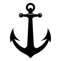 A black anchor with a white background vector