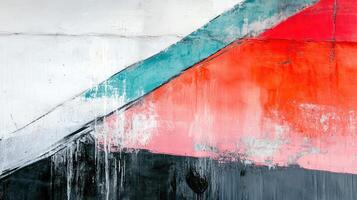 Abstract Geometric Wall Art Paint Texture Design photo