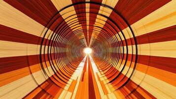 Abstract Orange and Brown Tunnel Design photo
