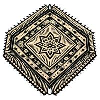 Intricate Geometric Mandala Design with Ethnic Patterns vector