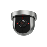 High-Resolution Dome Surveillance Camera with Infrared LEDs for Security Monitoring png