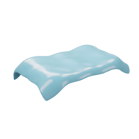 Abstract Blue Fabric Drape Soft Wave Design Element png