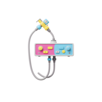 Retro Medical Device Colorful Control Panel Tubes Design png