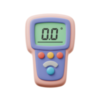 Digital Thermometer Device Pastel Colors Display Screen Buttons png