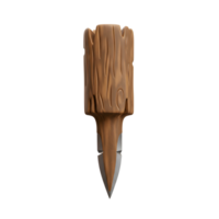 Wooden Stake Sharp Point Tree Trunk Design Simple Model png