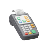 moderno Forma de pagamento terminal dispositivo colorida botões digital exibição png