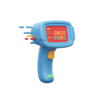 Blue Retro Digital Scanner Device Colorful Display Data Stream png