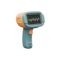 Retro Handheld Device Green Data Screen Teal Orange Design png