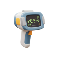Digital Handheld Scanner Device Retro Style Green Display png