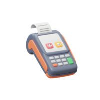 Cute Cartoon Payment Terminal Happy Emojis Receipt Display png