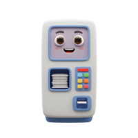 Happy Cartoon Vending Machine Dispensing Items Colorful Buttons png