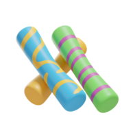 Arrangement of Cylindrical Objects with Colorful Patterns on White Background png