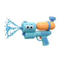 Shooting Water from a Funny Toy Water Gun with Expression png