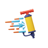 Pump with Shooting Projectiles Fun and Colorful 3D Render png