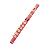 Cartoon Flute with a Smiling Face on White Background Image png