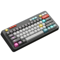 Ergonomic Mechanical Keyboard with Custom Keycaps for Enhanced Typing png