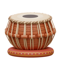 Isolated Tabla Drum Standing Ready for Music Performance and Practicing png