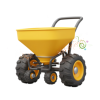 Spreading Fertilizer with Cart Illustration for Garden or Farming png