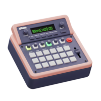 Operating Control Panel with Buttons and Display for Electronic Functions png