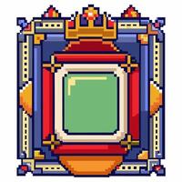 Pixel Art Fantasy Frame Royal Decorative Design for Digital Games and Platforms vector