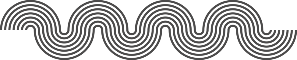 Abstract shape with line pattern. Retro geometric wave. Organic graphic element and curved modern figure. Simple minimalistic aesthetic stripe. png
