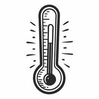 Retro Style Thermometer Illustration with Temperature Reading vector