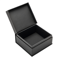 Empty black square box on transparent background png