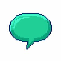 Retro Pixel Art Speech Bubble on White Background vector