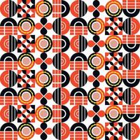 Colorful Bauhaus Creative Bauhaus Mosaic Pattern with Modern Flat Design Elements Colorful Abstract Illustration for Art Prints and Promotions vector