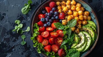 healthy nutrition, balanced diets, and nutrient-rich choices for wellness lifestyle photo