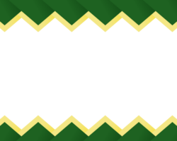 Modern geometric frame with green and yellow zigzag pattern. Abstract and eye-catching design element. Abstract and dynamic design, suitable for certificates, greeting cards. png