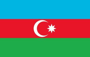 Azerbaijan flag design. Azerbaijan national flag illustration. Azerbaijan official color flag design. vector