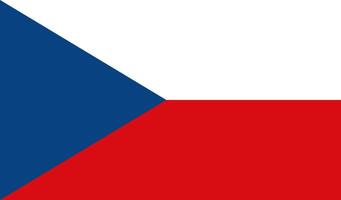 Czechia flag design. Czechia national flag illustration. Czechia official color flag design. vector