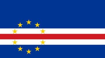 Cabo Verde flag design. Cabo Verde national flag illustration. Cabo Verde official color flag design. vector