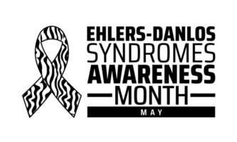 Ehlers Danlos Syndromes Awareness Month geometric shape pattern background banner or poster design template. observed every year in May. Holiday concept. vector