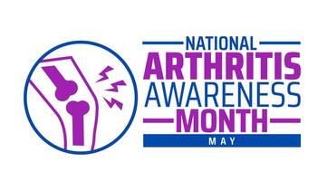 Arthritis Awareness Month background banner or poster design template. observed every year in May. Holiday concept. Use to any Template, card, poster, placard, template. vector
