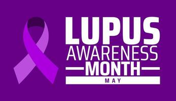 Lupus Awareness Month background banner or poster design template. observed every year in May. Holiday concept. Use to any Template vector